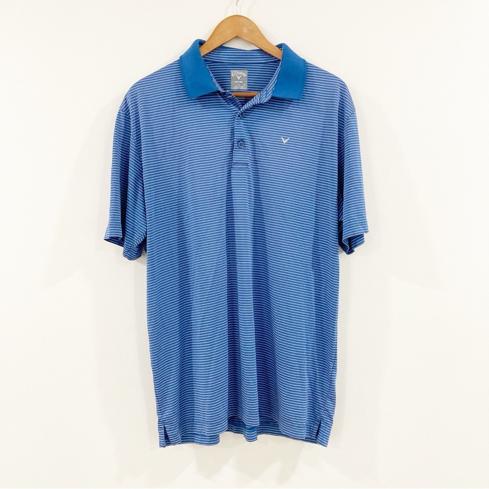 Callaway Blue and White Polo Shirt